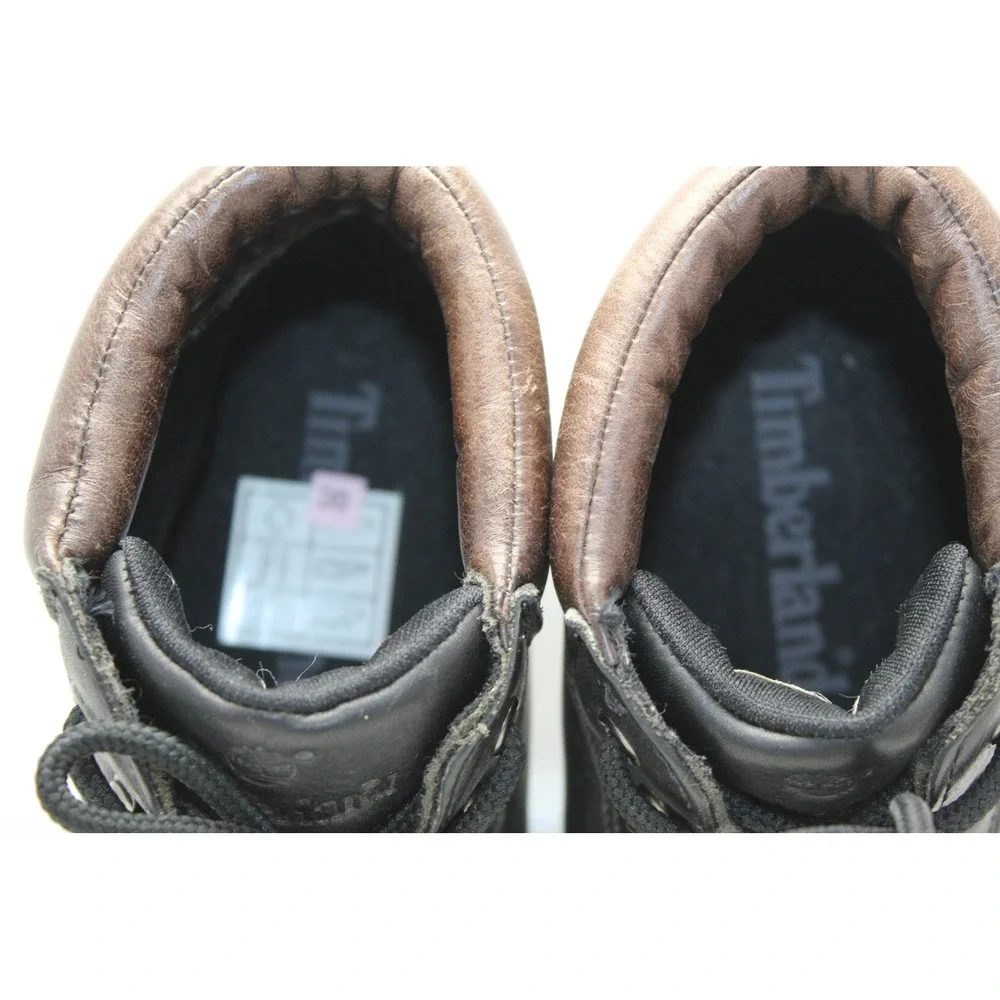 Timberland Mens Euro‎ Black Leather Hiking Shell Toe Boots 12329 8.5M Brown NWOB